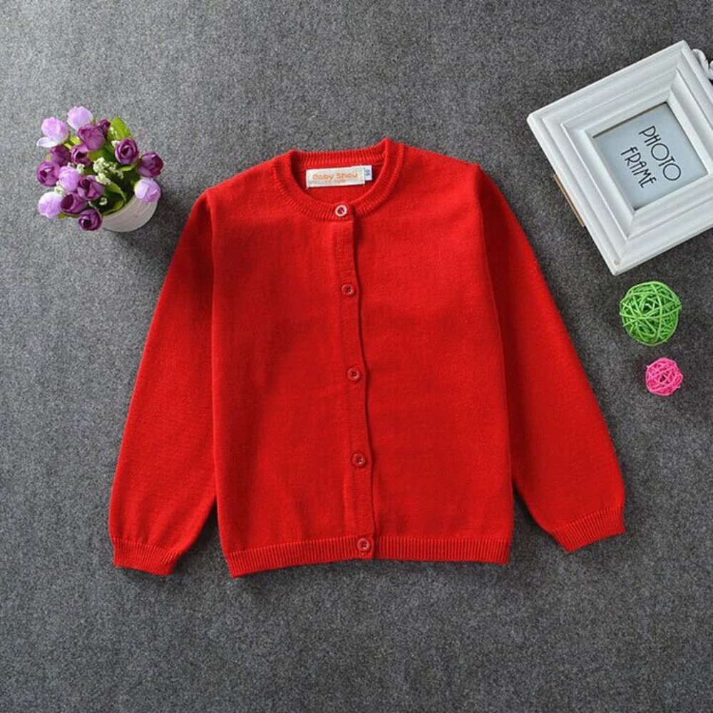 Anti-Wrinkle, Breathable Girls Soft Cardigan